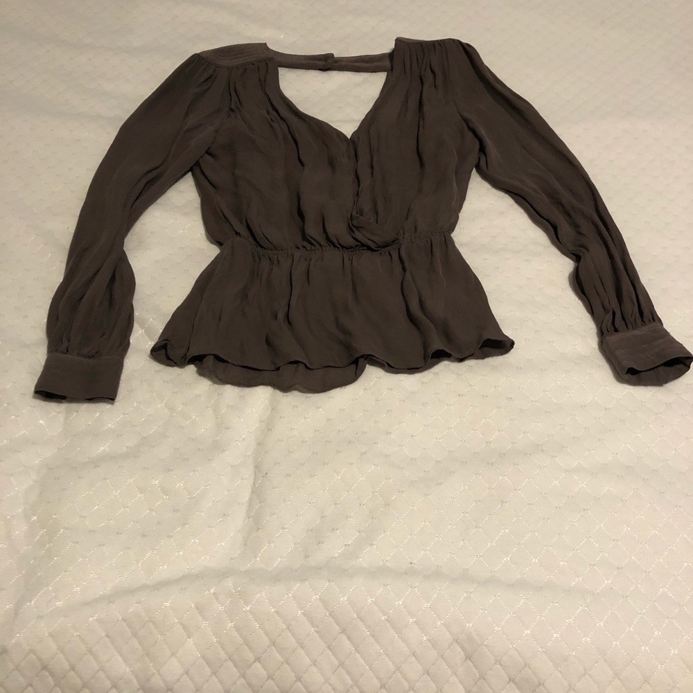Size small silk peplum shirt